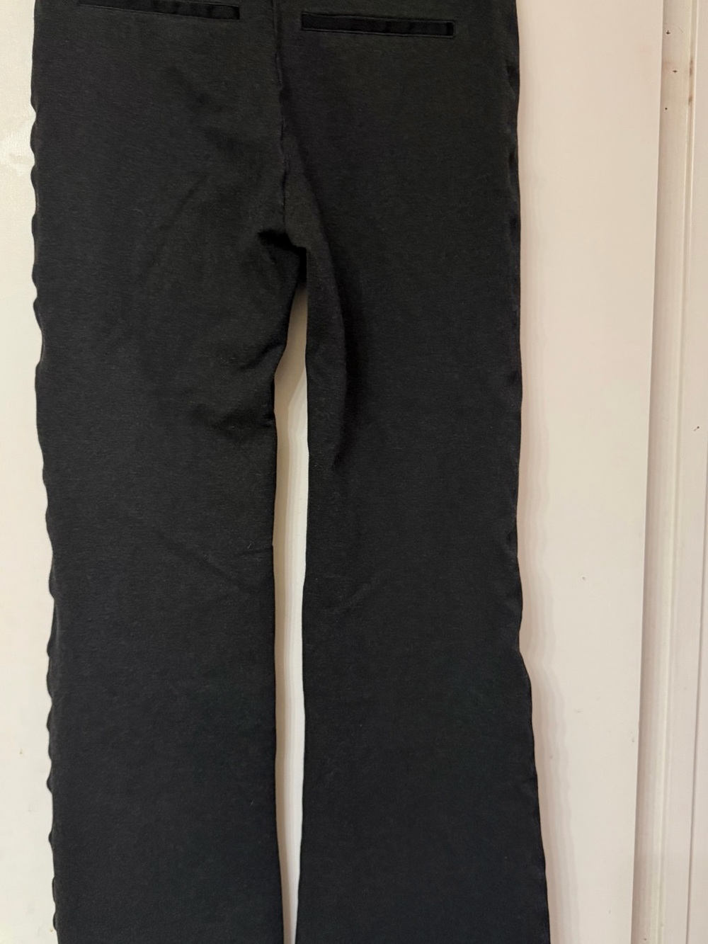SPANX Black High-Rise Wide Leg Ponte Pant L charcoal gray